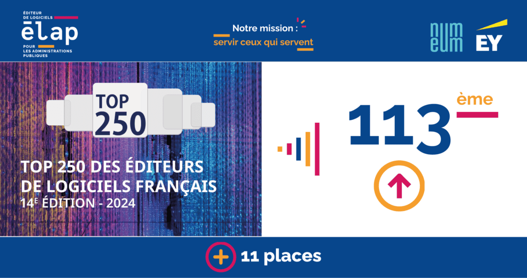 Élap 113e au Top 250 des éditeurs de logiciels français - 2024